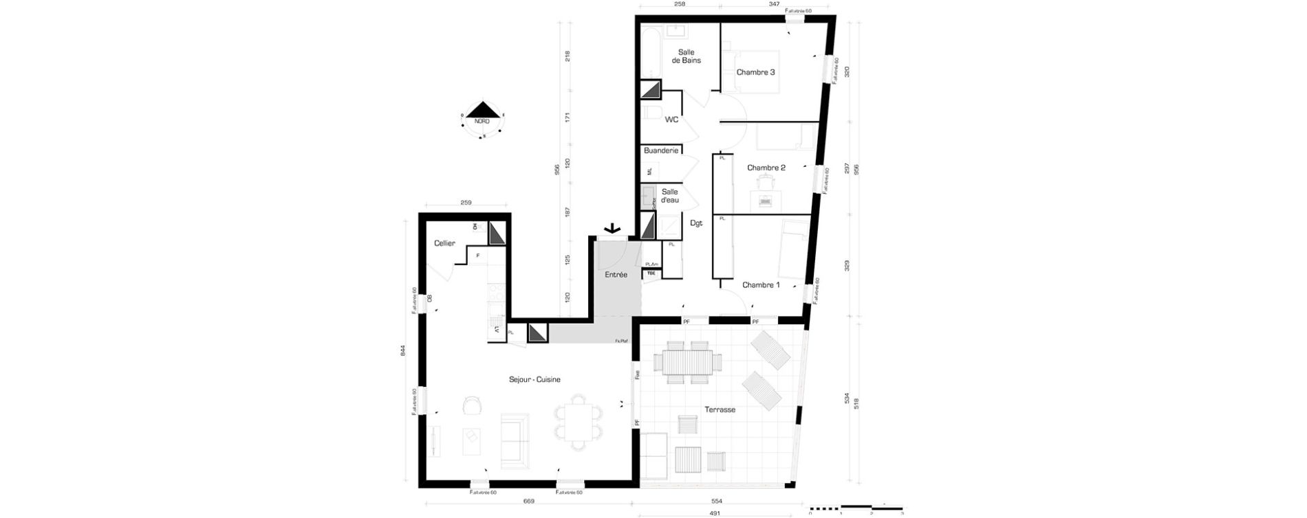 Appartement T4 de 97,21 m2 &agrave; Villeurbanne Buers - croix-luizet