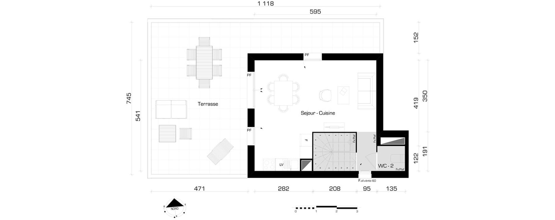 Duplex T3 de 70,59 m2 &agrave; Villeurbanne Buers - croix-luizet