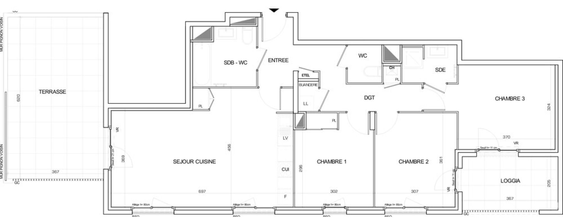 Appartement T4 de 85,82 m2 &agrave; Villeurbanne Buers - croix-luizet