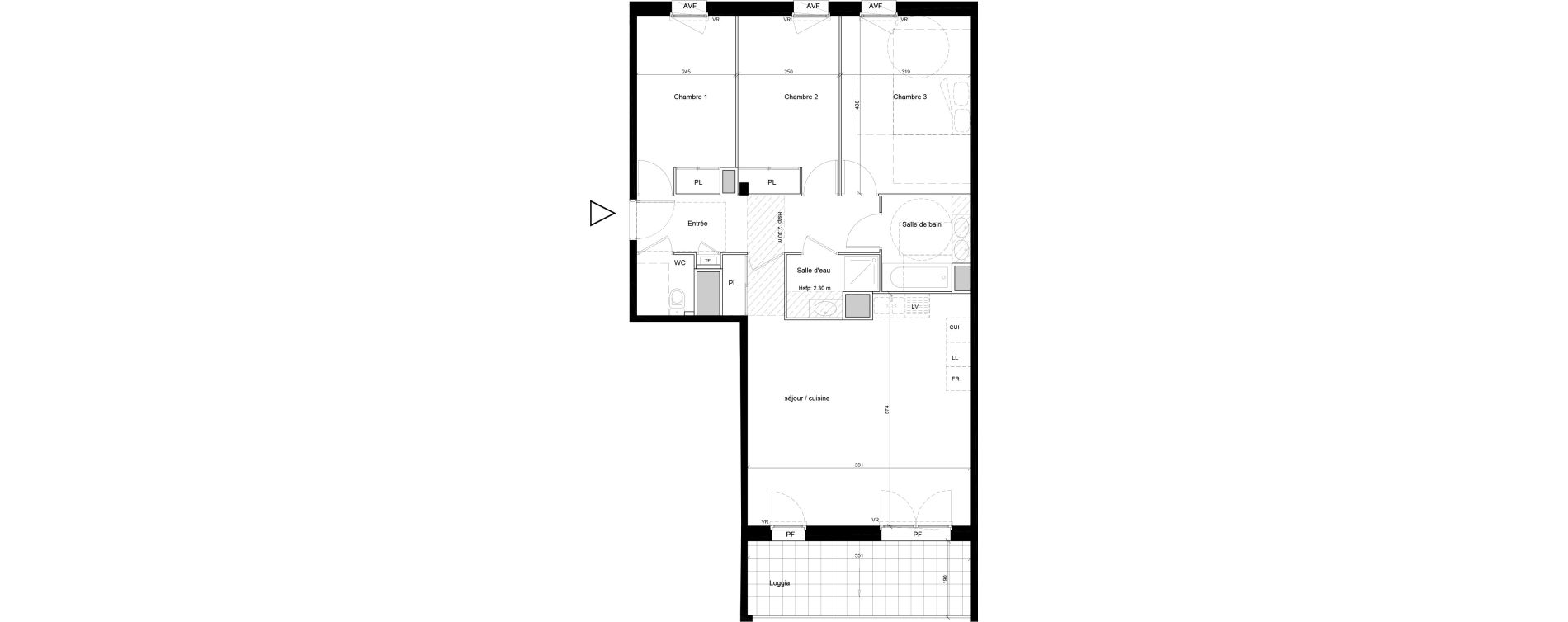Appartement T4 de 85,66 m2 &agrave; Villeurbanne Gratte-ciel - dedieu - charmettes