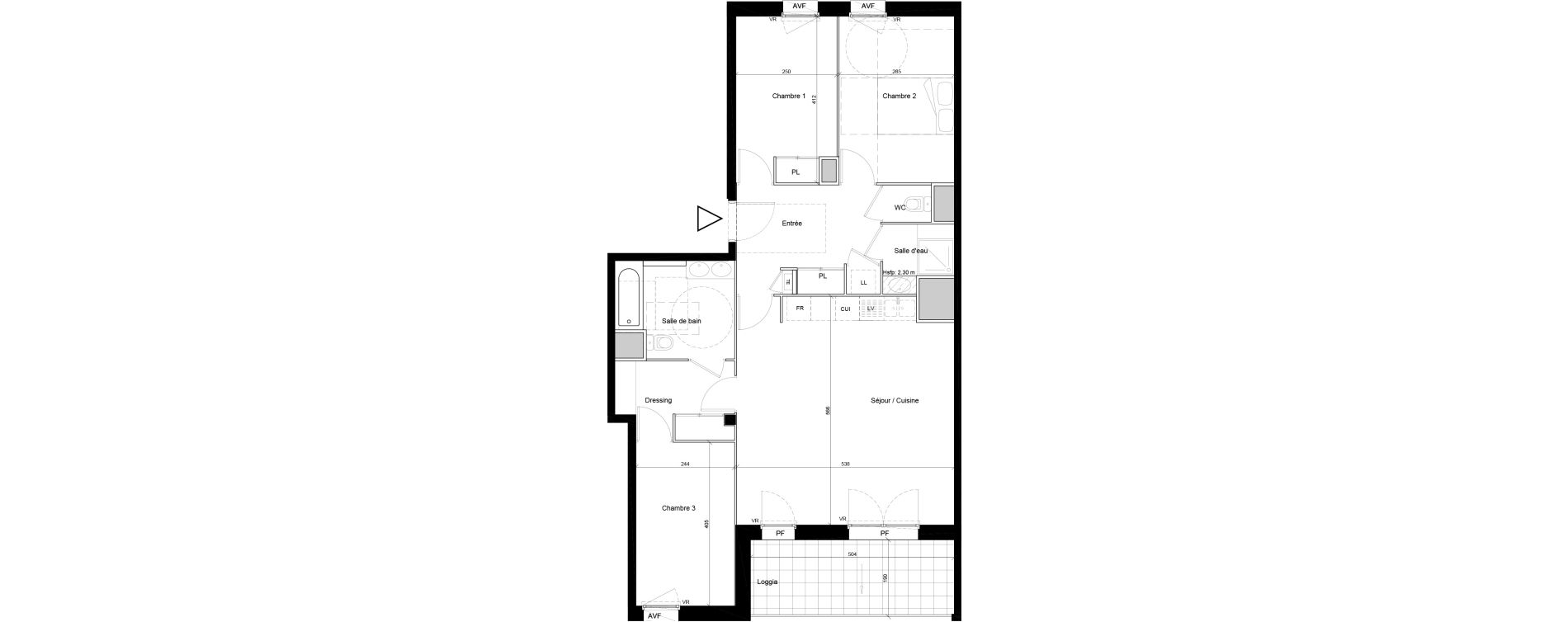 Appartement T4 de 86,45 m2 &agrave; Villeurbanne Gratte-ciel - dedieu - charmettes