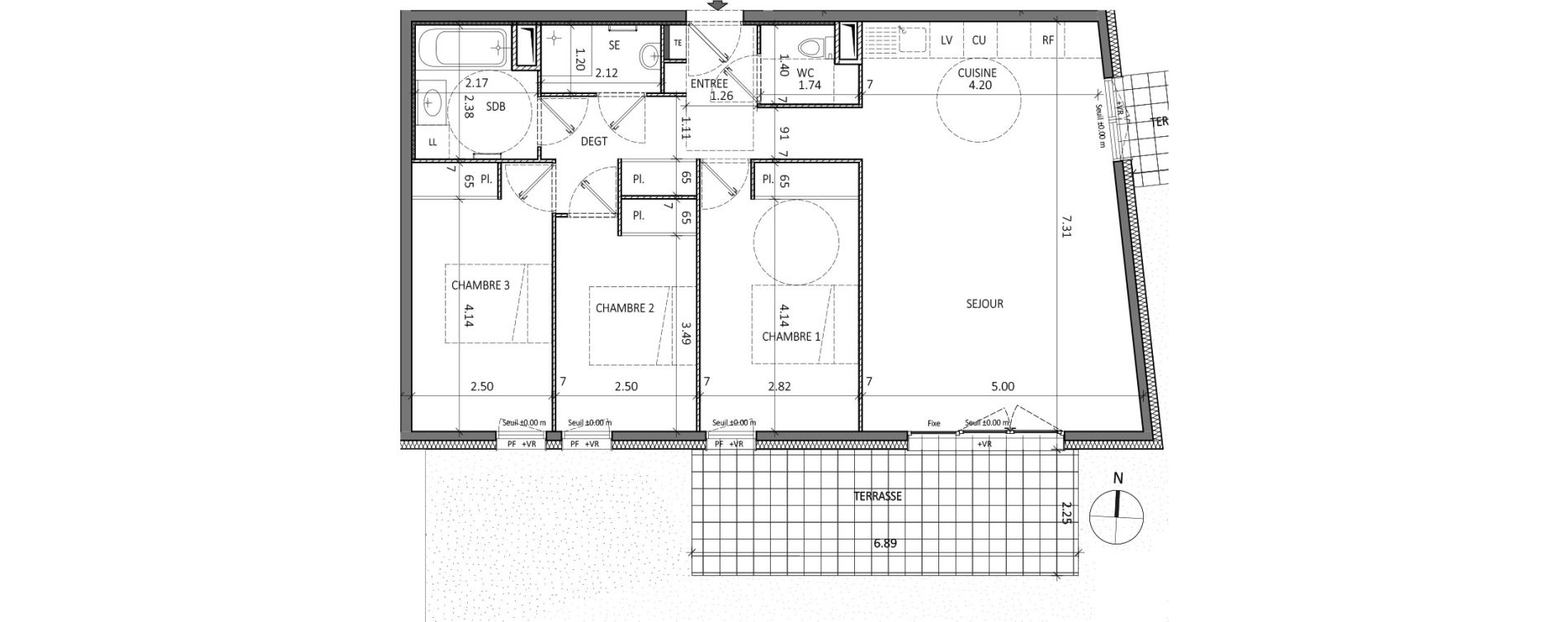 Appartement T4 de 88,15 m2 &agrave; Aix-Les-Bains Centre