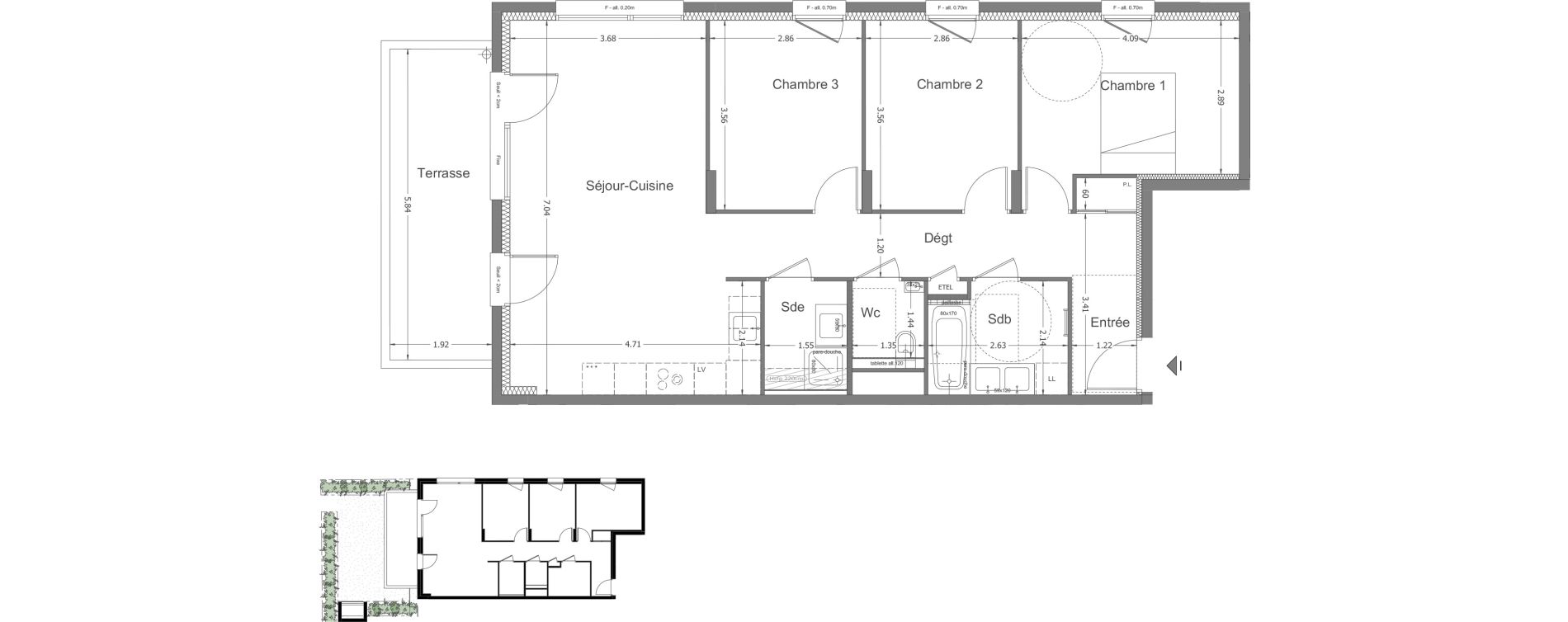 Appartement T4 de 84,15 m2 &agrave; Aix-Les-Bains Saint-simond