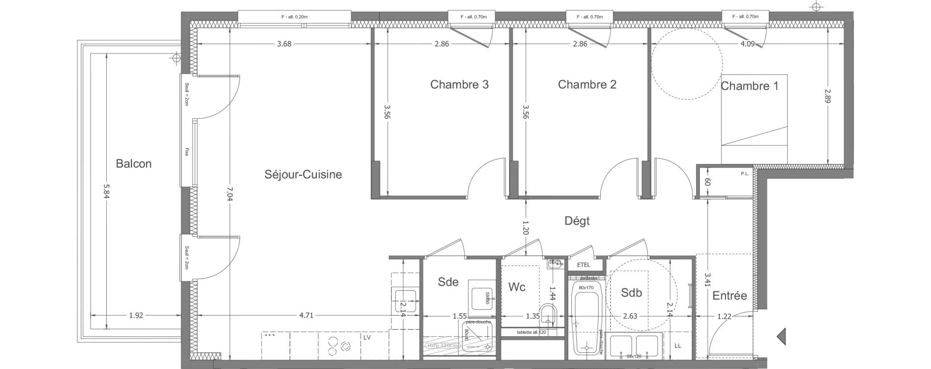 Appartement T4 de 84,15 m2 &agrave; Aix-Les-Bains Saint-simond