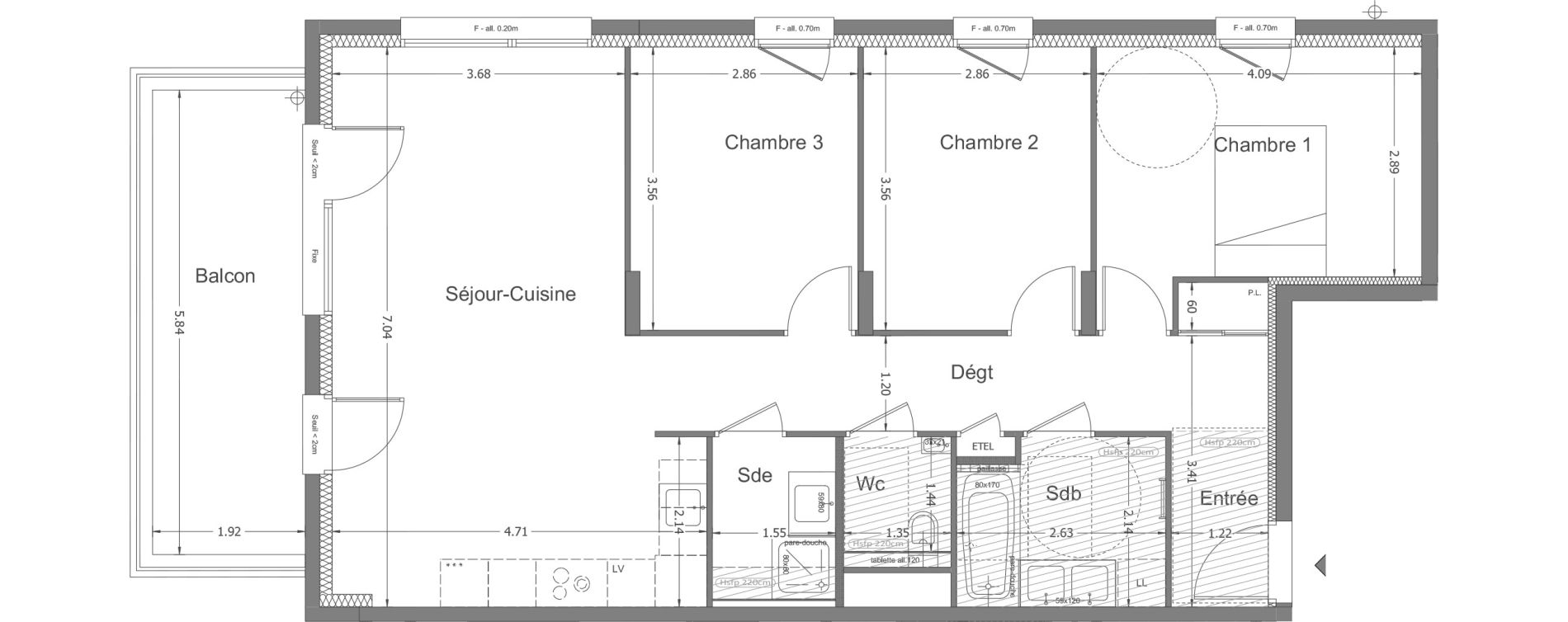 Appartement T4 de 84,15 m2 &agrave; Aix-Les-Bains Saint-simond