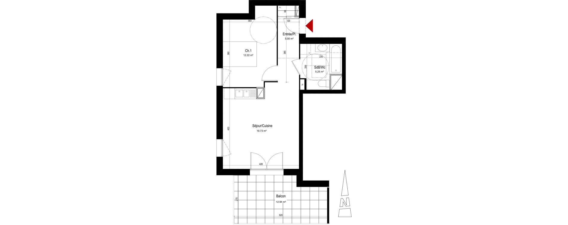 Appartement T2 de 42,20 m2 &agrave; Aix-Les-Bains Centre