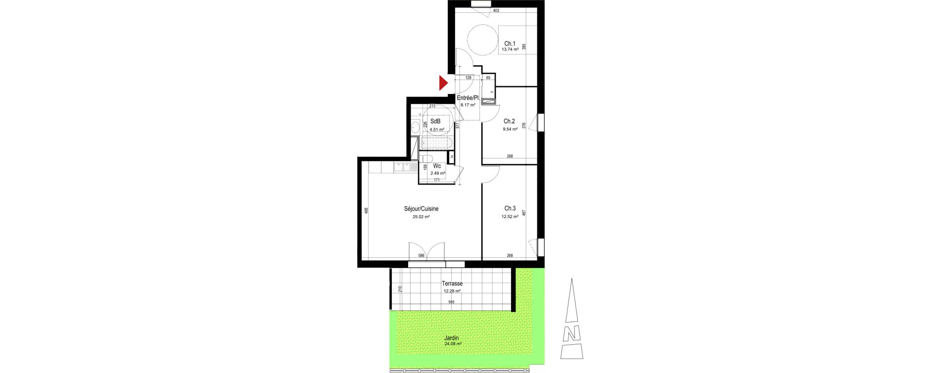 Appartement T4 de 75,99 m2 &agrave; Aix-Les-Bains Centre