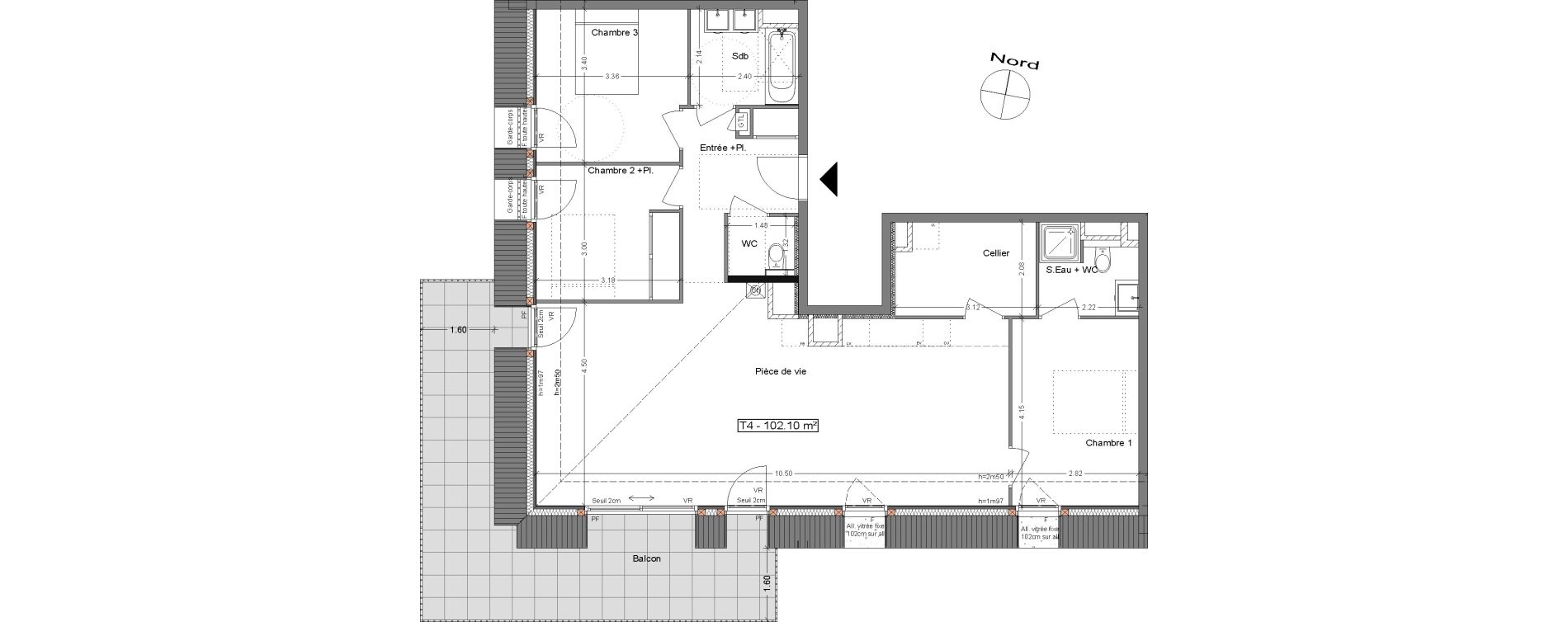 Appartement T4 de 102,10 m2 &agrave; Aix-Les-Bains Centre