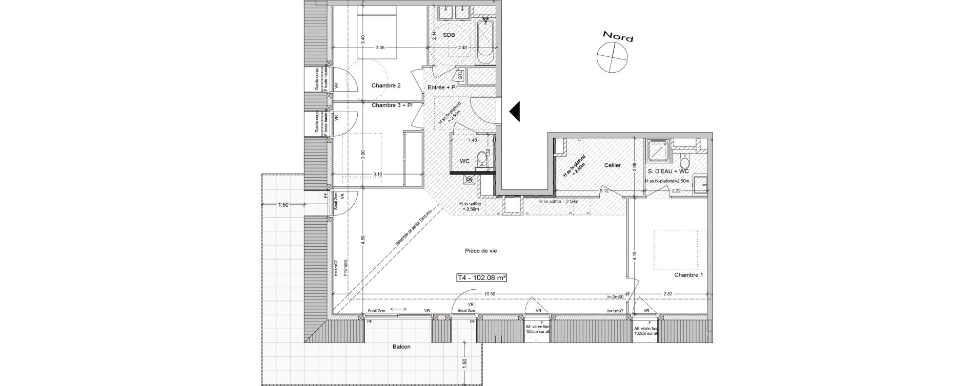 Appartement T4 de 102,08 m2 &agrave; Aix-Les-Bains Centre