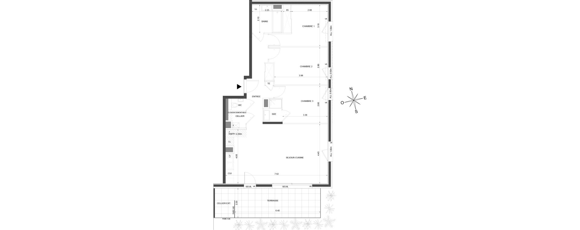 Appartement T4 de 84,23 m2 &agrave; Aix-Les-Bains Centre
