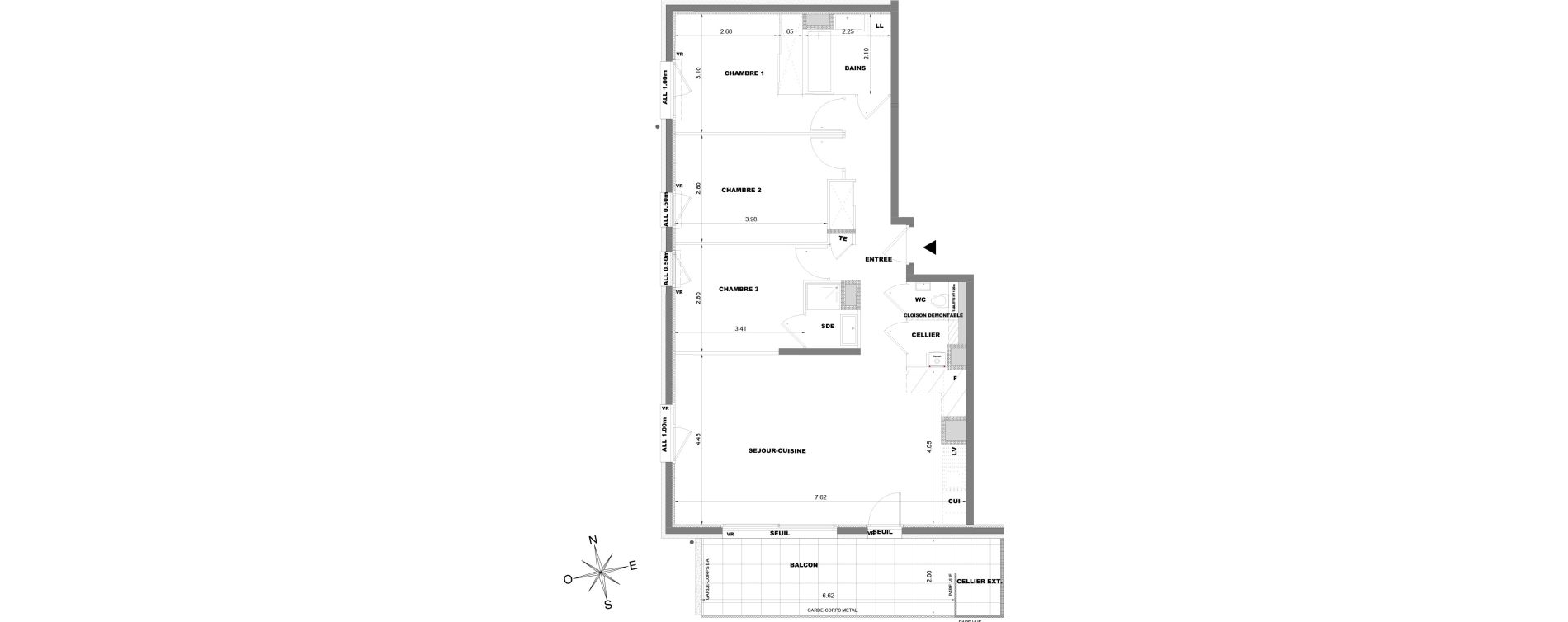 Appartement T4 de 84,08 m2 &agrave; Aix-Les-Bains Centre