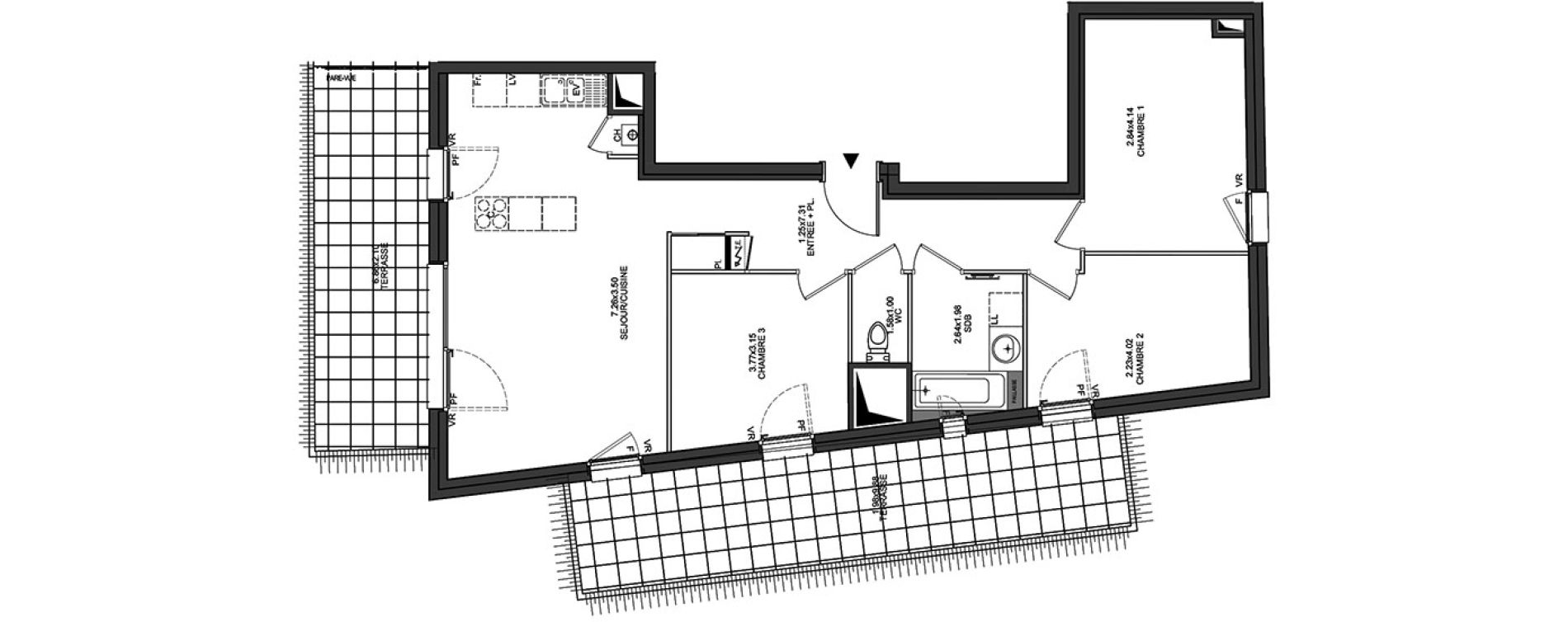 Appartement T4 de 73,31 m2 &agrave; Aix-Les-Bains Centre