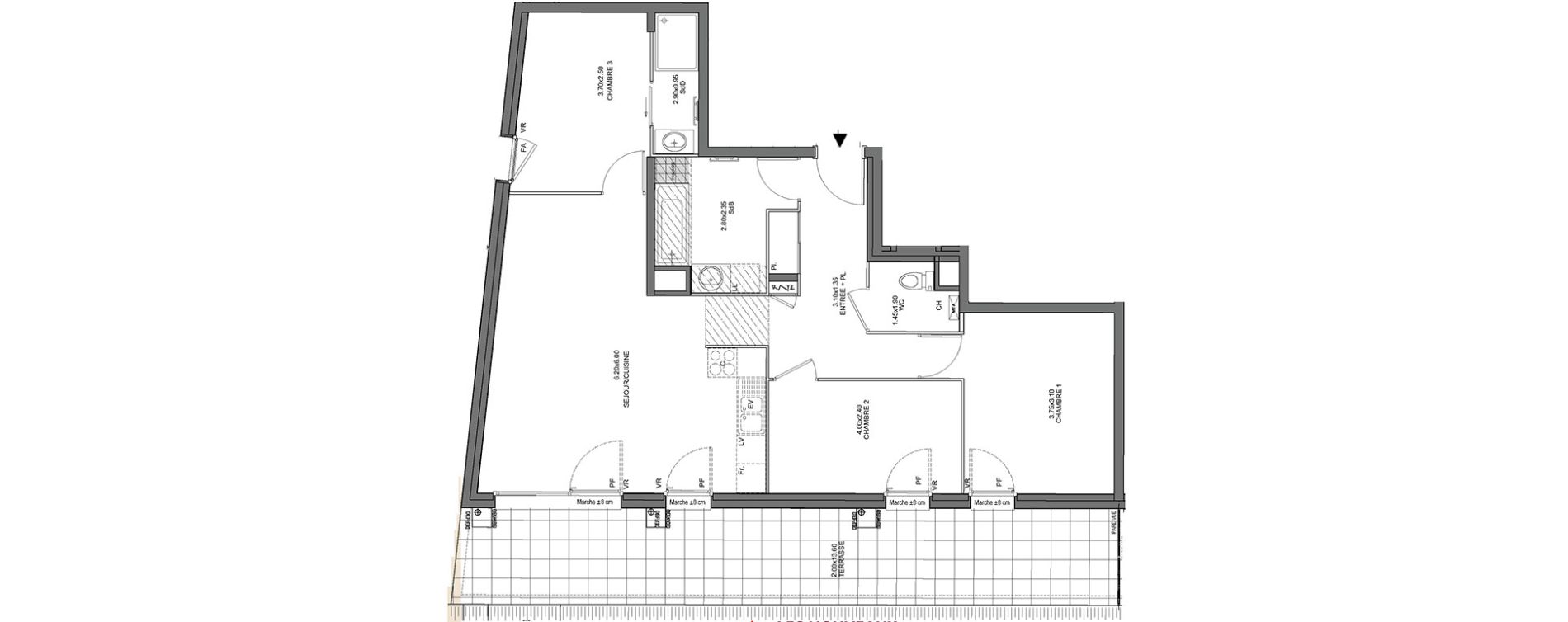 Appartement T4 de 83,08 m2 &agrave; Aix-Les-Bains Centre