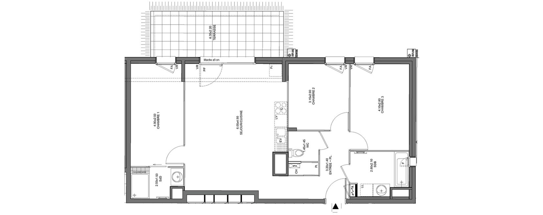 Appartement T4 de 80,48 m2 &agrave; Aix-Les-Bains Centre
