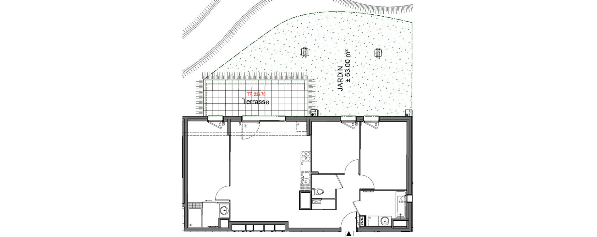 Appartement T4 de 80,48 m2 &agrave; Aix-Les-Bains Centre