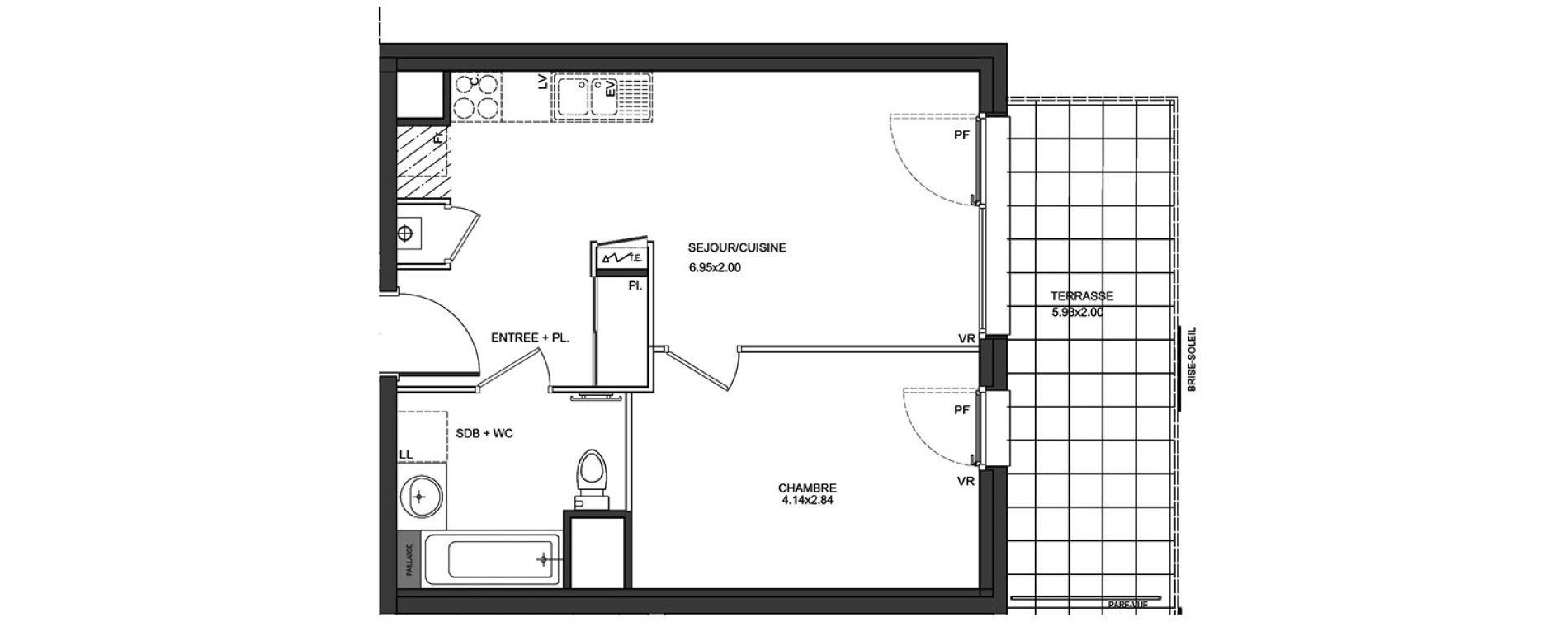 Appartement T2 de 59,01 m2 &agrave; Aix-Les-Bains Centre