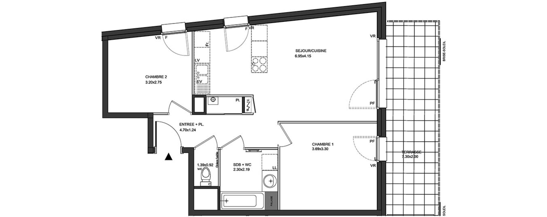 Appartement T3 de 58,20 m2 &agrave; Aix-Les-Bains Centre