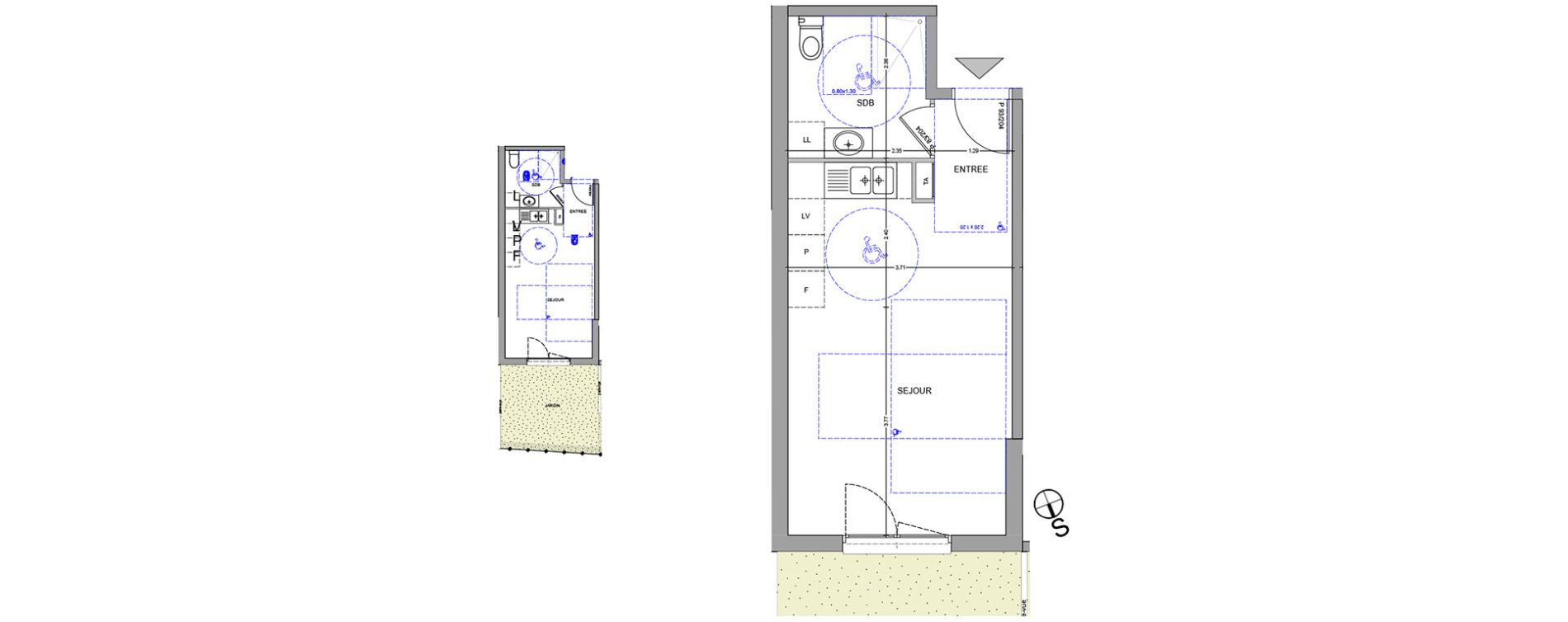 Appartement T1 de 29,28 m2 &agrave; Aix-Les-Bains Centre