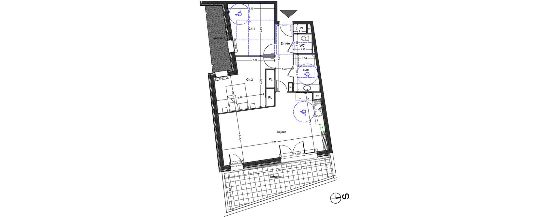 Appartement T3 de 70,68 m2 &agrave; Aix-Les-Bains Centre