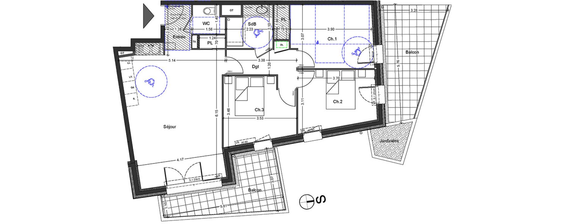 Appartement T4 de 78,41 m2 &agrave; Aix-Les-Bains Centre