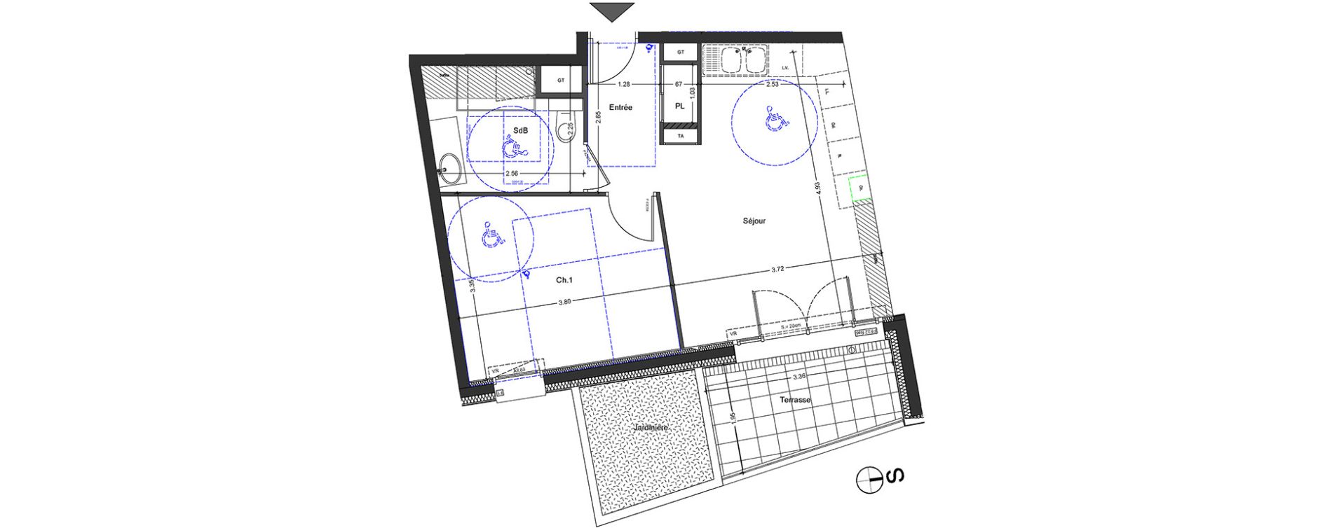 Appartement T2 de 38,57 m2 &agrave; Aix-Les-Bains Centre