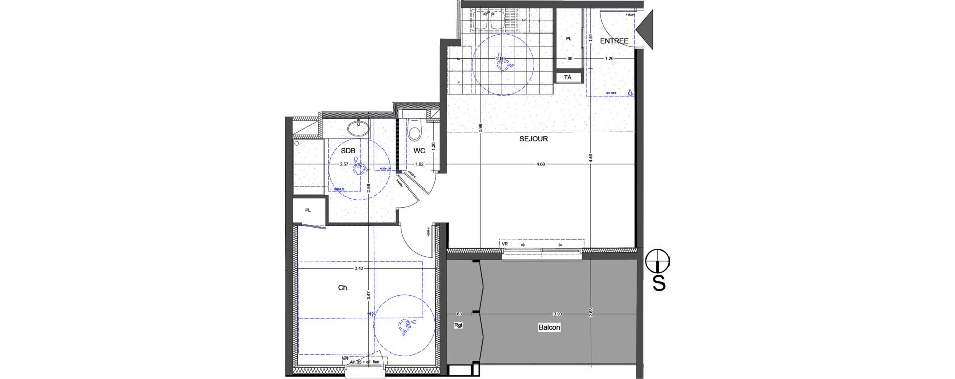 Appartement T2 de 48,27 m2 &agrave; Aix-Les-Bains Centre