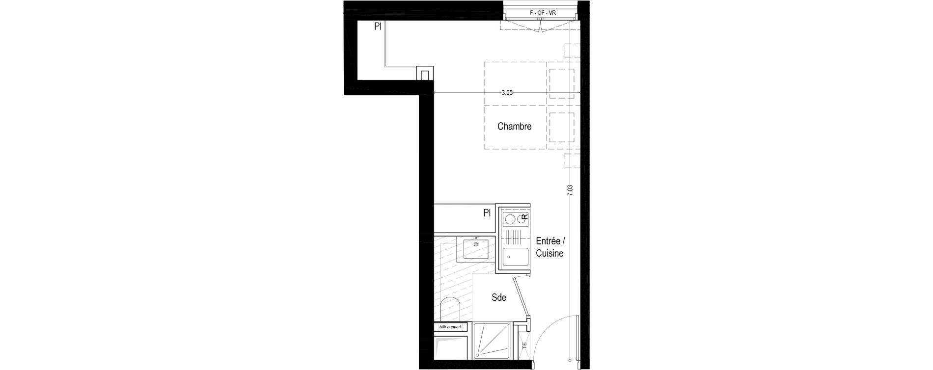 Appartement T1 meubl&eacute; de 22,00 m2 &agrave; Aix-Les-Bains Rondeau - bord du lac