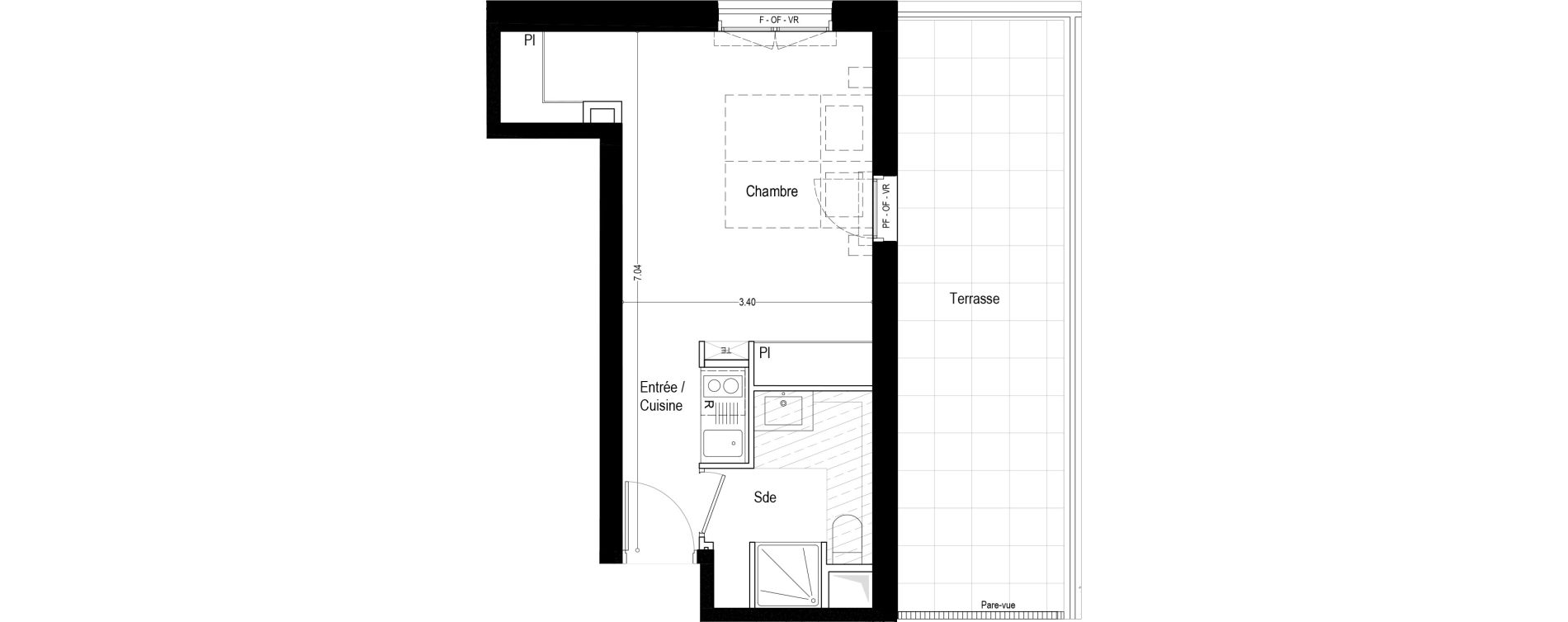 Appartement T1 meubl&eacute; de 26,90 m2 &agrave; Aix-Les-Bains Rondeau - bord du lac