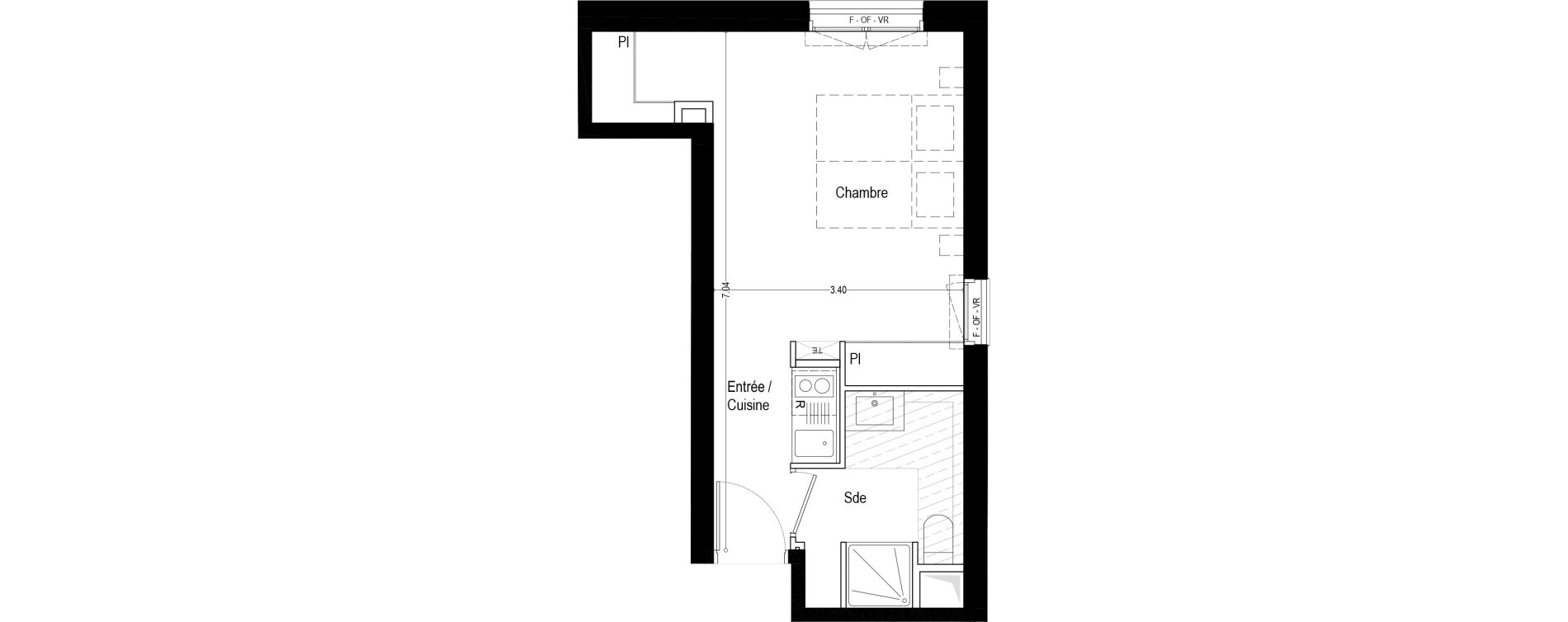 Appartement T1 meubl&eacute; de 26,90 m2 &agrave; Aix-Les-Bains Rondeau - bord du lac
