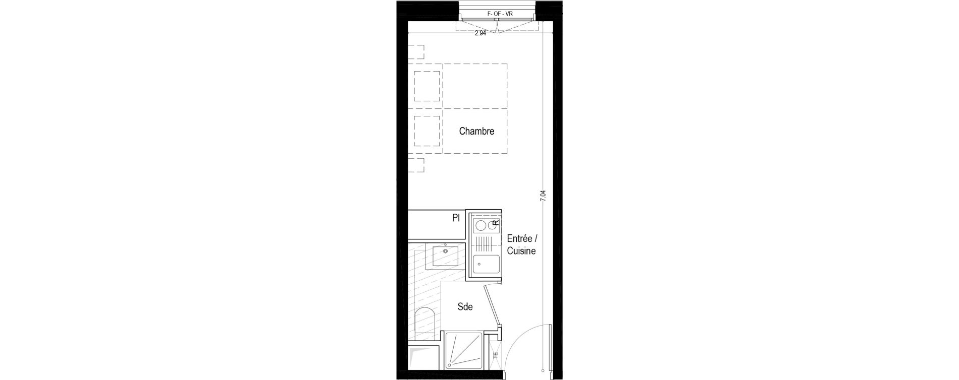 Appartement T1 de 19,50 m2 &agrave; Aix-Les-Bains Rondeau - bord du lac