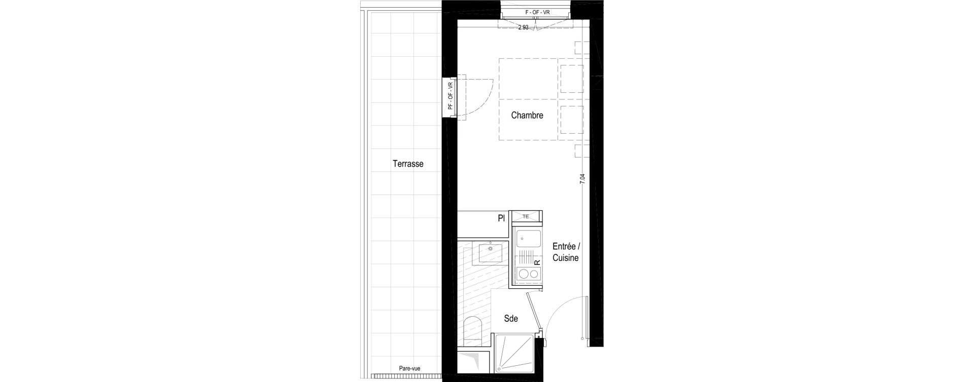 Appartement T1 meubl&eacute; de 20,80 m2 &agrave; Aix-Les-Bains Rondeau - bord du lac