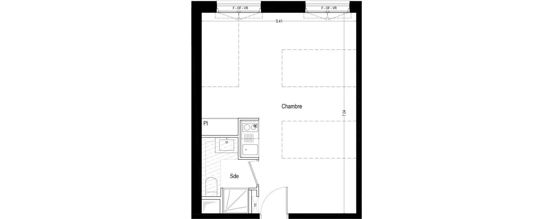 Appartement T1 meubl&eacute; de 36,90 m2 &agrave; Aix-Les-Bains Rondeau - bord du lac