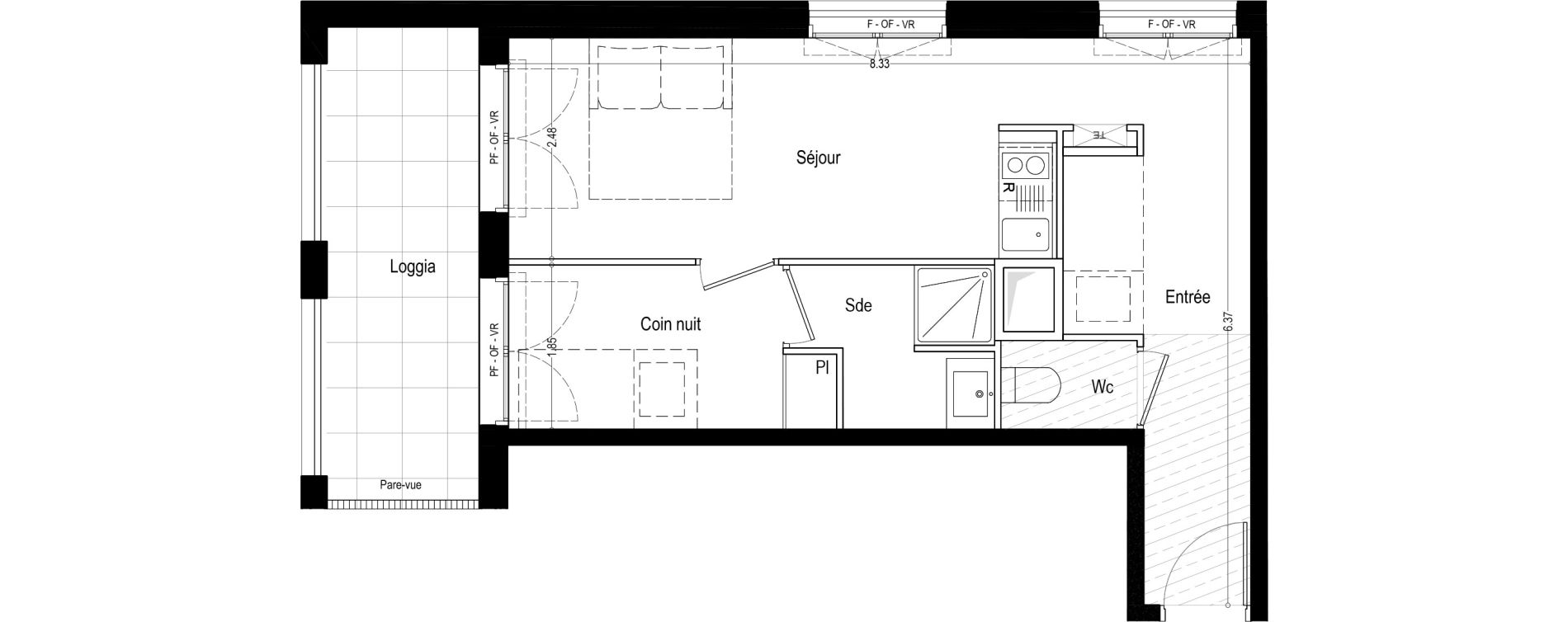 Appartement T1 meubl&eacute; de 37,00 m2 &agrave; Aix-Les-Bains Rondeau - bord du lac