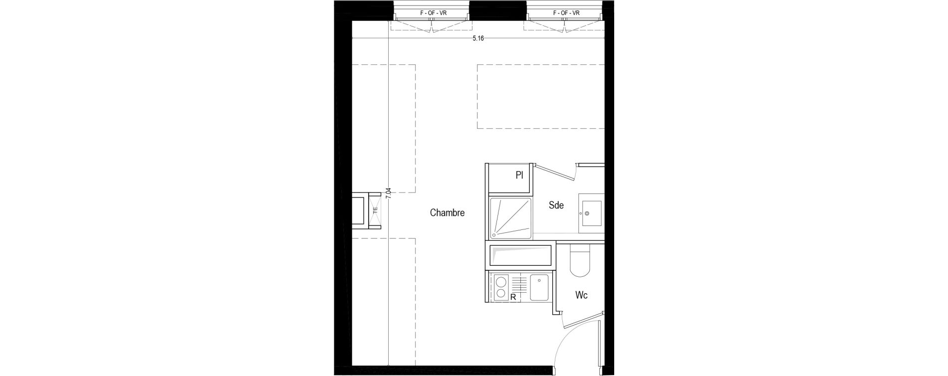 Appartement T1 meubl&eacute; de 34,90 m2 &agrave; Aix-Les-Bains Rondeau - bord du lac
