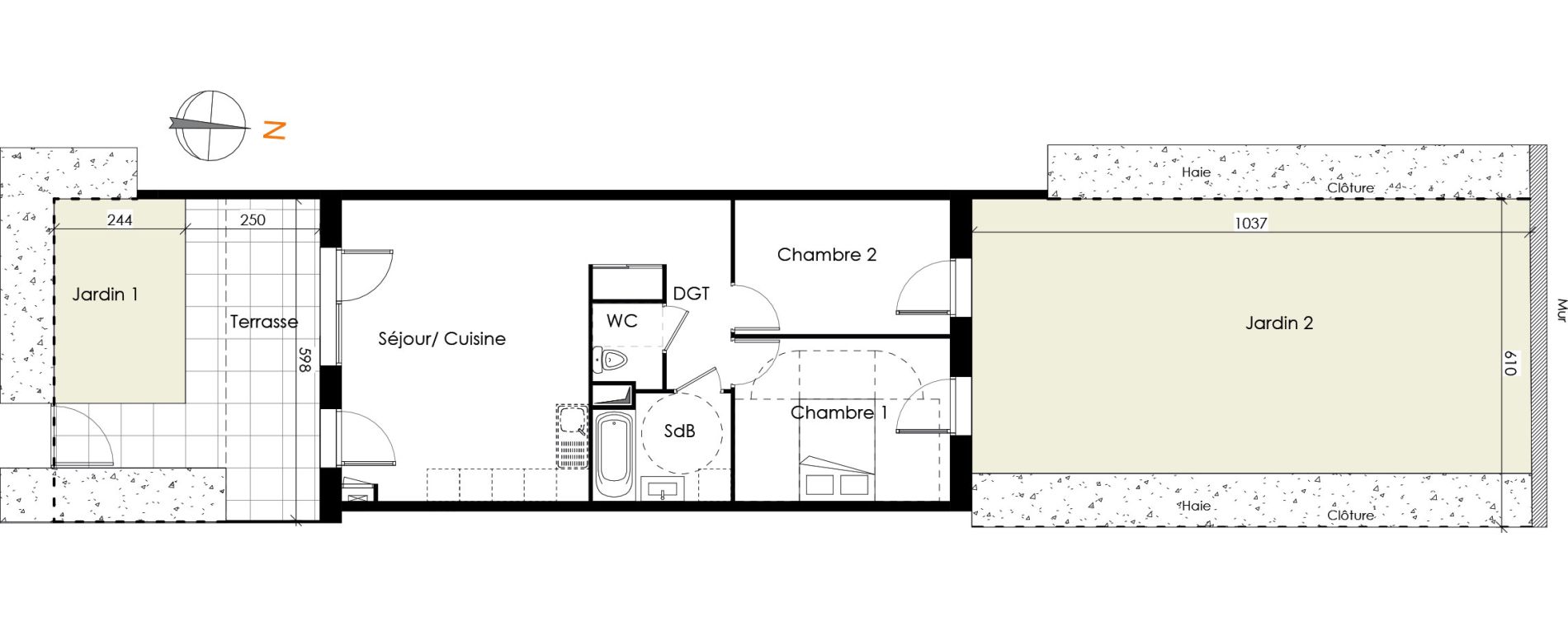 Appartement T3 de 61,30 m2 &agrave; Aix-Les-Bains Centre ville