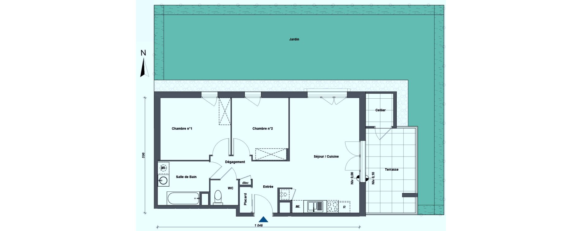 Appartement T3 de 57,94 m2 &agrave; Albertville Centre
