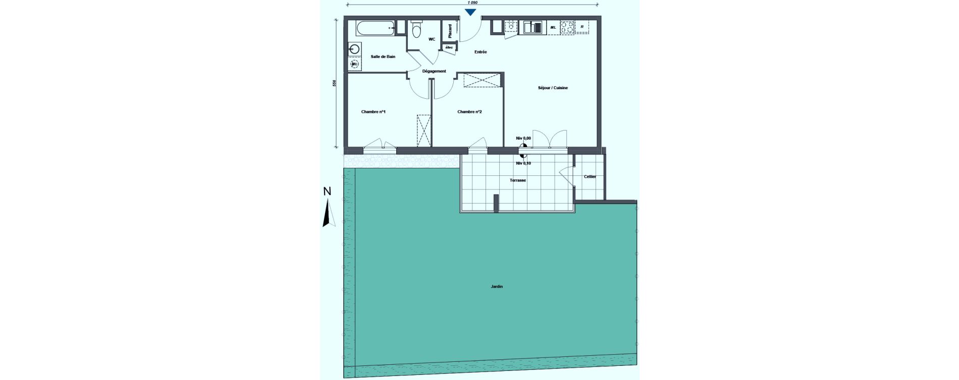 Appartement T3 de 58,55 m2 &agrave; Albertville Centre