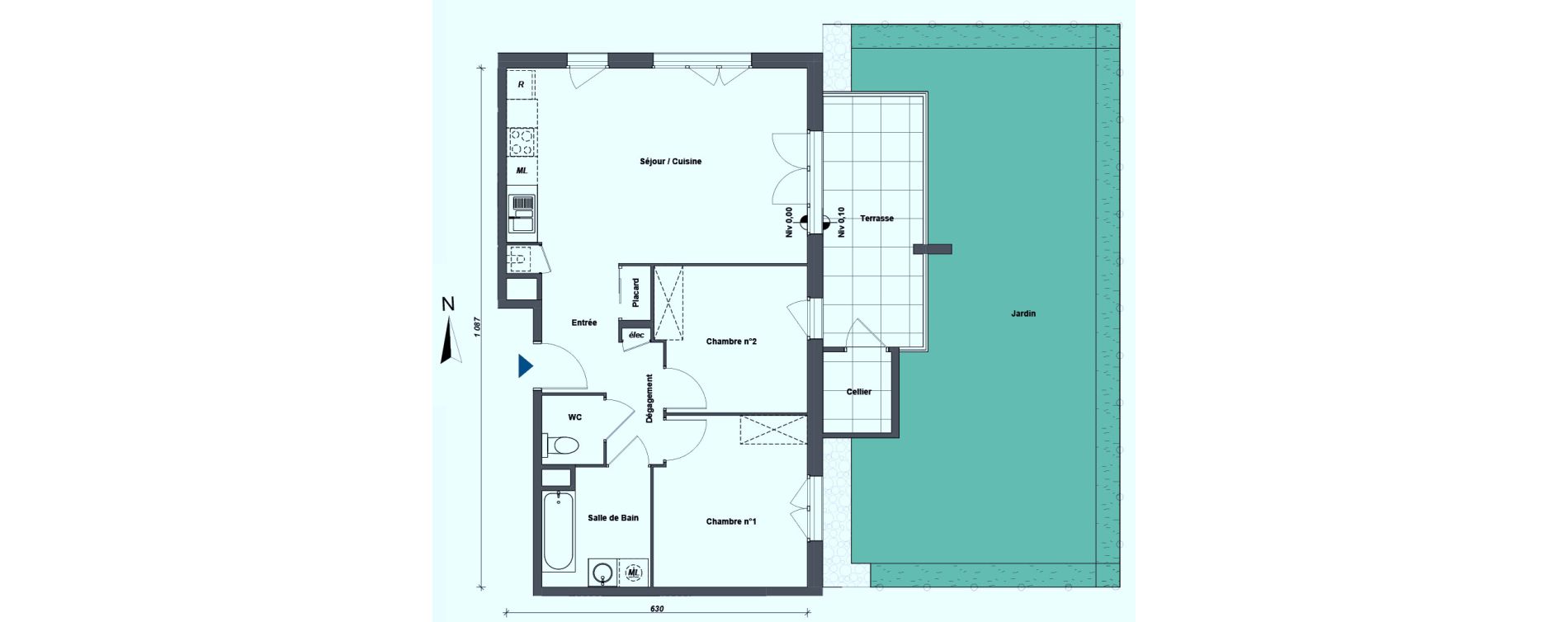 Appartement T3 de 61,92 m2 &agrave; Albertville Centre