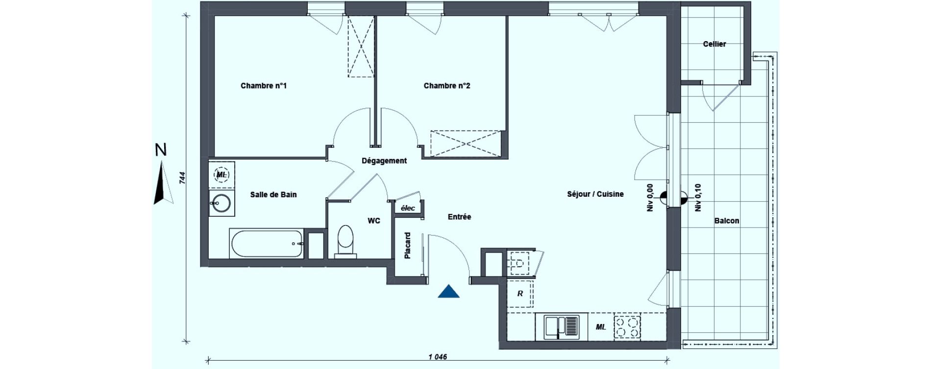 Appartement T3 de 63,48 m2 &agrave; Albertville Centre