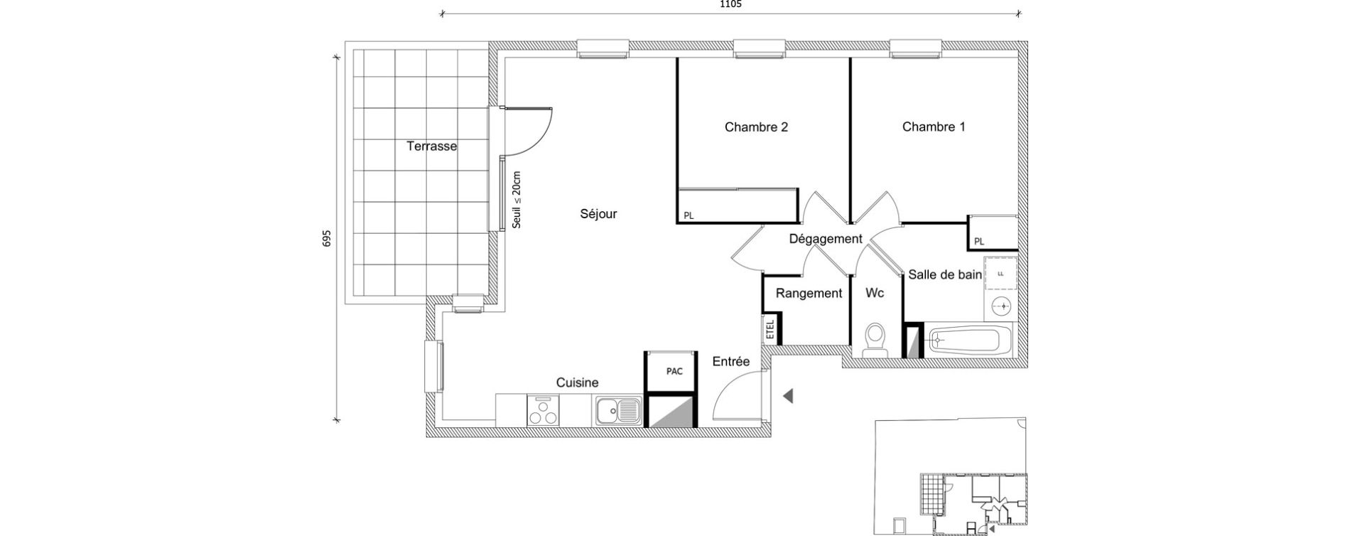 Appartement T3 de 62,82 m2 &agrave; Albertville Albertville conflans