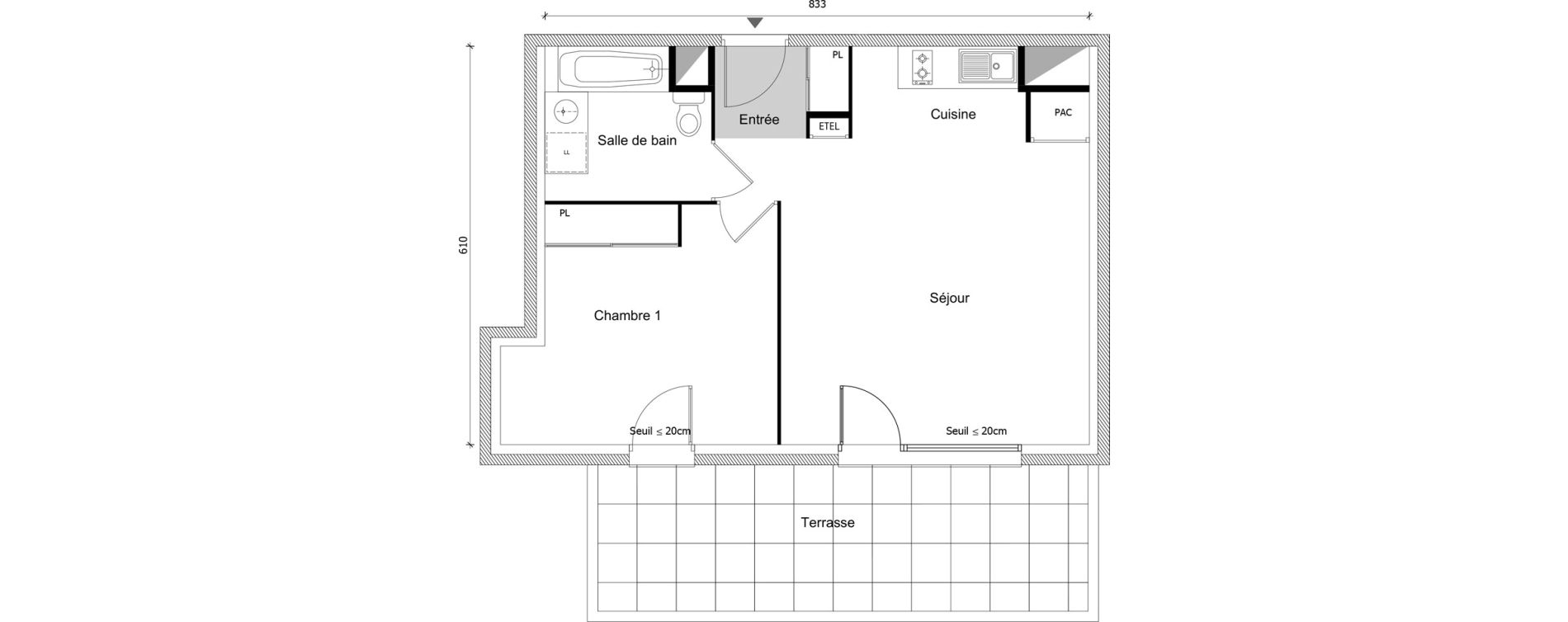 Appartement T2 de 49,50 m2 &agrave; Albertville Albertville conflans