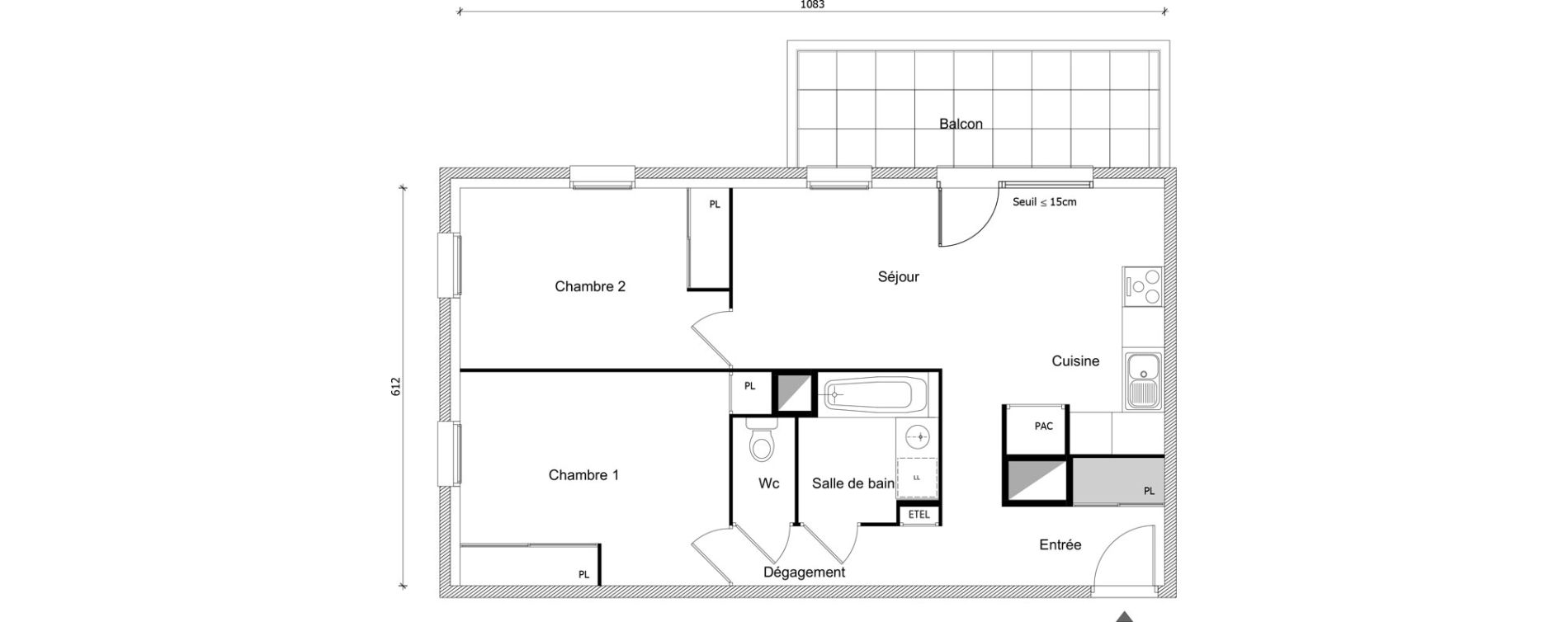 Appartement T3 de 63,06 m2 &agrave; Albertville Albertville conflans