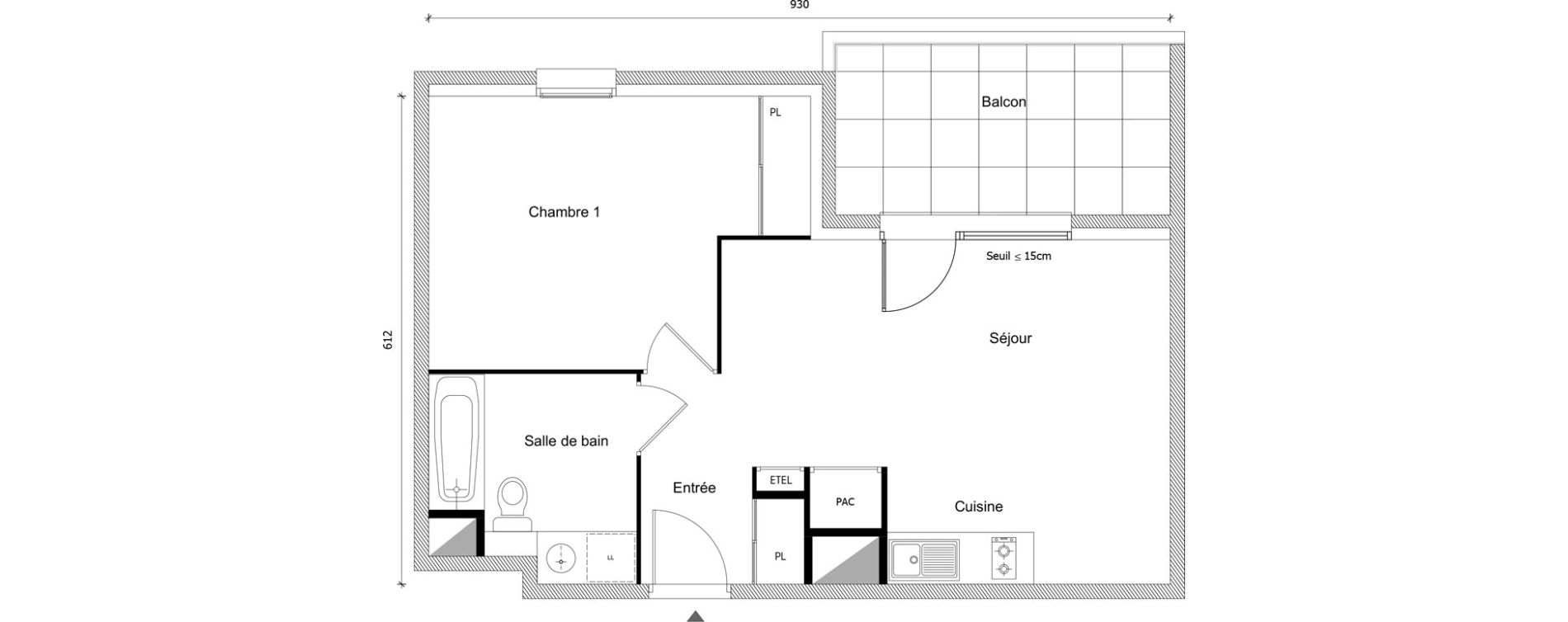 Appartement T2 de 46,17 m2 &agrave; Albertville Albertville conflans