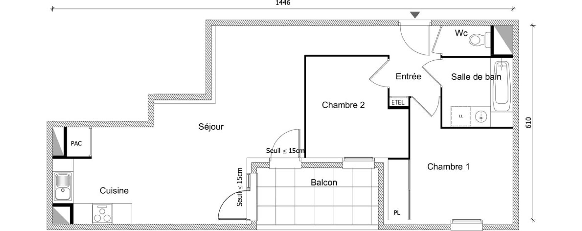 Appartement T3 de 62,57 m2 &agrave; Albertville Albertville conflans