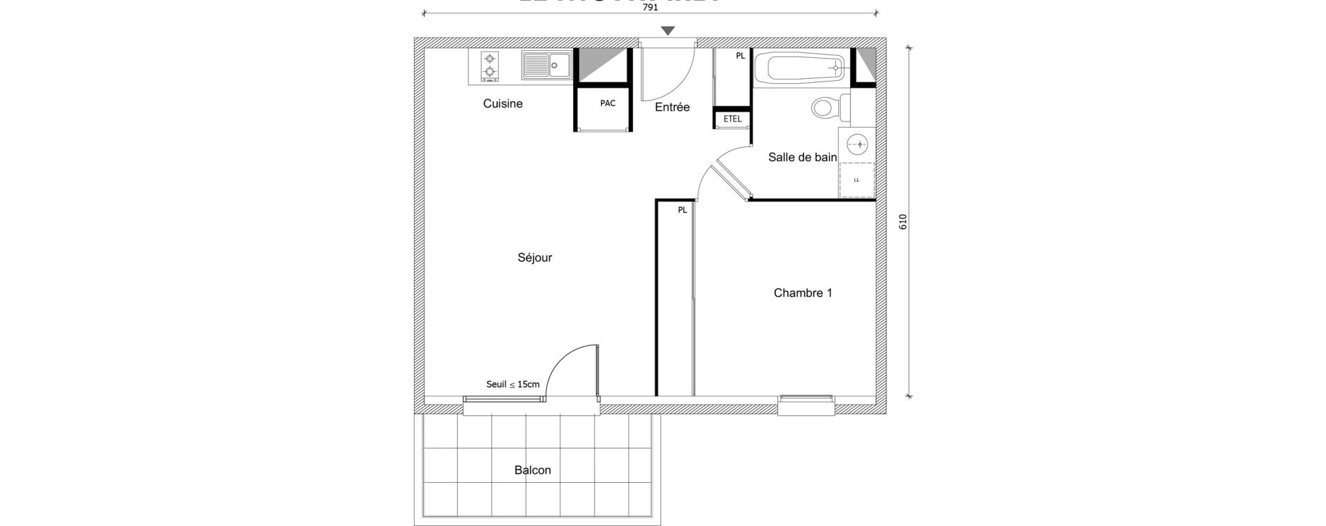 Appartement T2 de 46,06 m2 &agrave; Albertville Albertville conflans