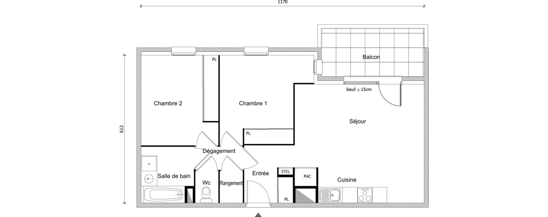 Appartement T3 de 63,29 m2 &agrave; Albertville Albertville conflans