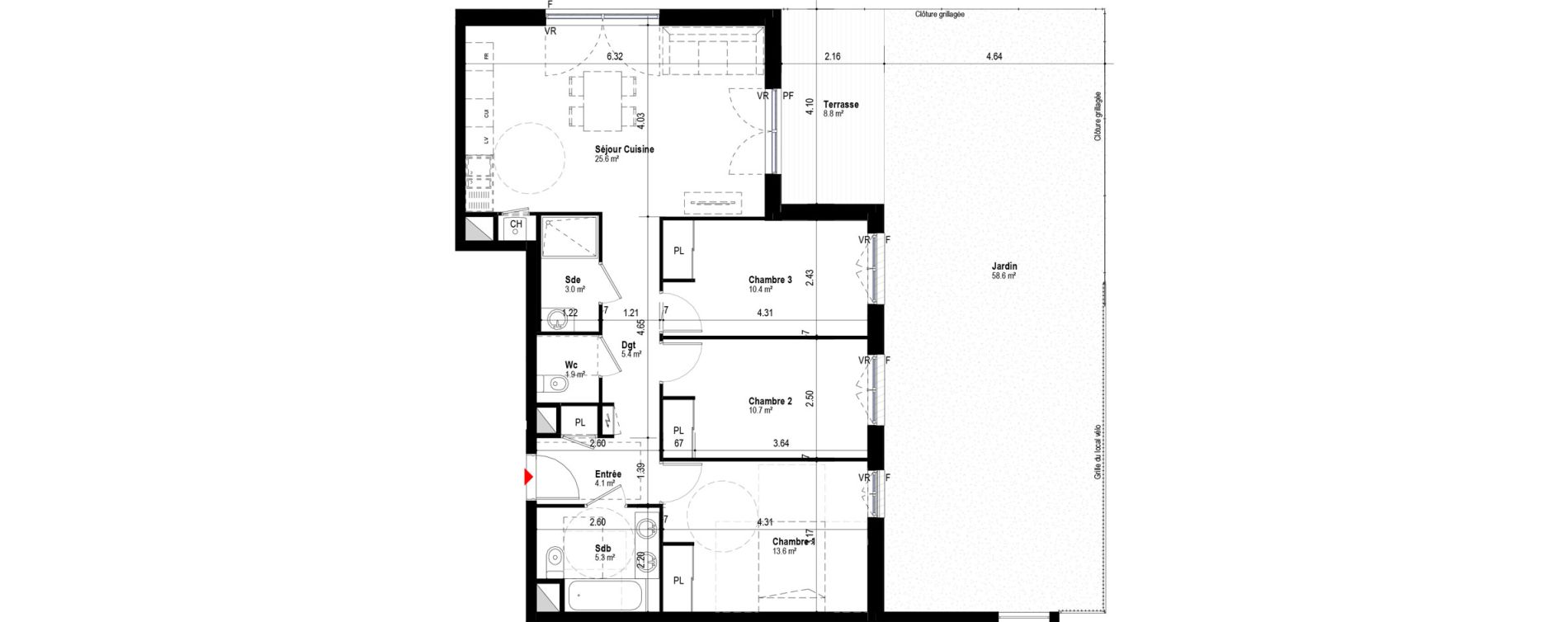 Appartement T4 de 80,16 m2 &agrave; Albertville Albertville conflans