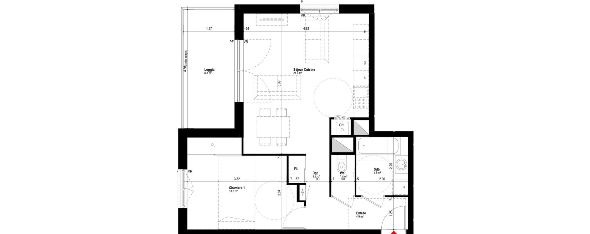 Appartement T2 de 50,66 m2 &agrave; Albertville Albertville conflans