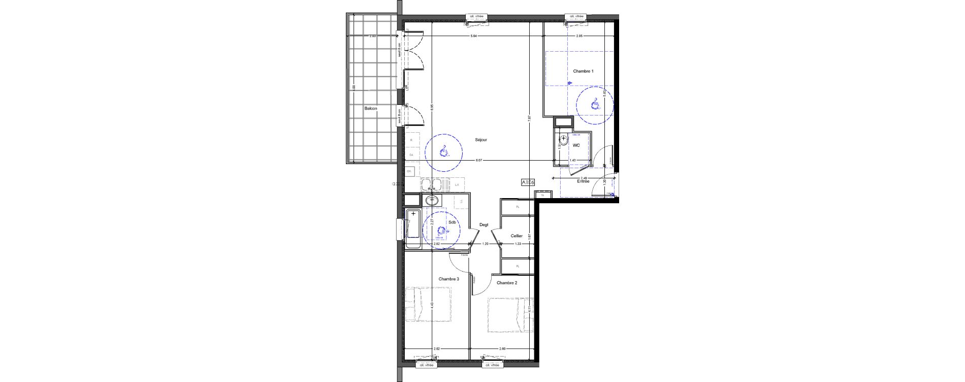 Appartement T4 de 93,37 m2 &agrave; Challes-Les-Eaux Centre