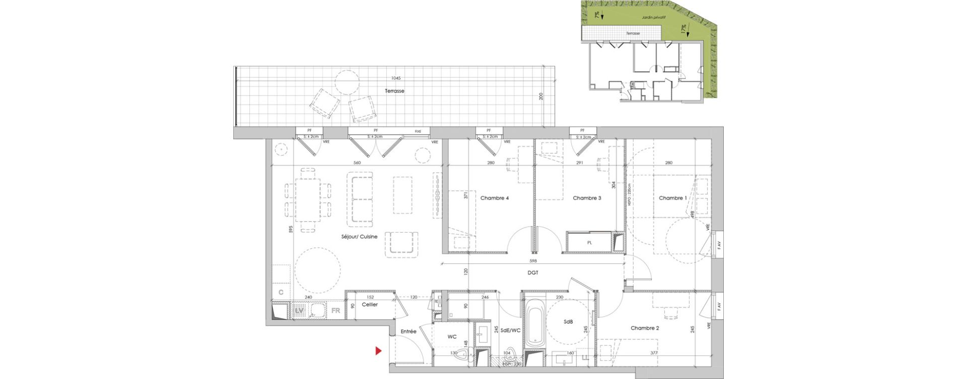 Appartement T5 de 96,81 m2 &agrave; Challes-Les-Eaux Centre